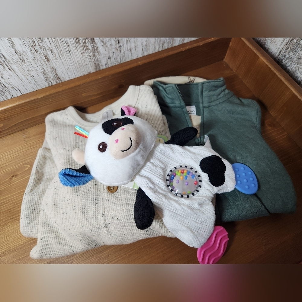 Child of Mine Dinosaur Print Outfit in Green and Cream 18-24 Months Outfits Toy
